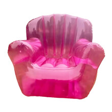 Transparentes aufblasbares PVC-Sofa,-Transparentes Rosenrot
