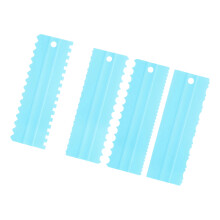 Lot de 4 grattoirs à contour de gâteau,-Ensemble bleu 4 pièces