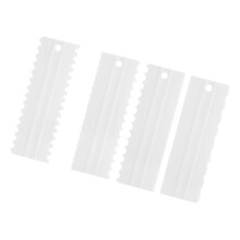 Paquet de 4 peignes en plastique de-Ensemble blanc 4 pièces