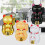 Ensemble de bras ondulés de chats porte-bonheur, décoration-Or 2