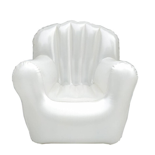 Canapé gonflable Transparent robuste, chaise-blanc nacré