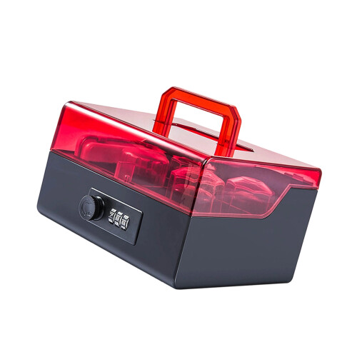 Boîte de rangement multifonctionnelle à sceau-noir rouge