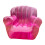 Siège gonflable Transparent, chaise-Rose rouge transparente 1