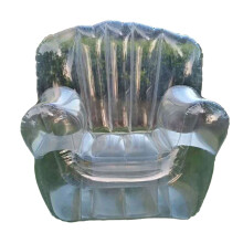Chaise gonflable transparente, canapé gonflable en PVC,-Clair