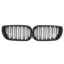 Gloss Black Style Dual Line Front Kidney Grille fo