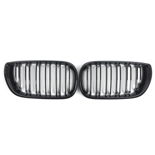 Gloss Black Style Dual Line Front Kidney Grille fo