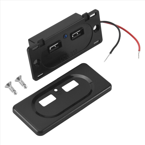 Vehicle DC5V/3.1A Dual USB Ports Charger Socket Mo