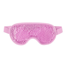 Herbruikbaar oogmasker met gelparels voor hoofdpijn, warmte- en koudetherapiemasker met verstelbare band en zachte pluche stof voor snelle