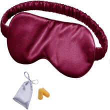 Zijden slaapmasker voor een volledige nachtrust, volledig verduisterend met dubbele laag zijden vulling, hypoallergene zachte zijden elastische band