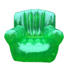 Siège gonflable Transparent, chaise gonflable-vert transparent
