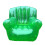Siège gonflable Transparent, chaise gonflable-vert transparent 1