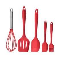 Conjunto de espátulas de silicone, utensílios de cozinha antiaderentes e resistentes ao calor, resistentes a odores, com design ergonômico no cabo
