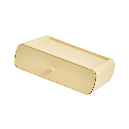 Space Maximizing Stackable Drawer Box Clear-L bright yellow