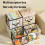 Space Saving Pliable Book Storage Box Clear-black smilling D 2