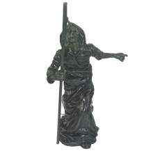 Statua in poliresina dipinta a mano, statuetta con simbolo religioso della morte per Halloween, lapide decorativa, scultura del mietitore in resina