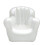 Ergonomic Inflatable Transparent Chair Thickened-pearl white 1