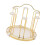 Durable Round 6 Cup Holder Iron Drying Rack for Kitchen-White 1
