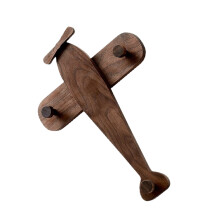 Decorative Solid Wood Airplanes Shape Hook For Wall Mounting In