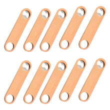 10Pcs Flat Beer Bottle Opener with Wood Handle Beer Bottle