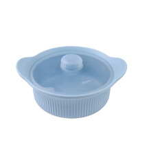 3 Compartments Microwave Pot Heat Resistance-blue trumpet