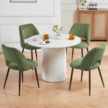 (GREEN, 4pcs) 2/4 Velvet Dining Chairs Sturdy Metal Legs