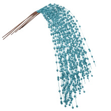 Pink Artificial Glitter Berry Stems, Decorative Glitter Twigs for Vase Christmas Tree DIY Craft Decorations, Multi-scenario Glittery Branches (1 Piece