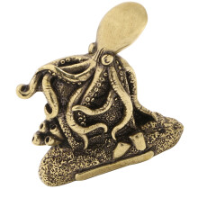 Miniatuur Brasses Octopussen Standbeeld Antiek Ambachtelijk