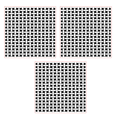 3-delige multifunctionele getextureerde embossingmap voor het