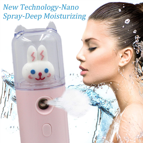 Εύκολη λειτουργία Nano Facial Steamer, εύχρηστο μίνι σχέδιο με χαριτωμένο κορίτσι, 2