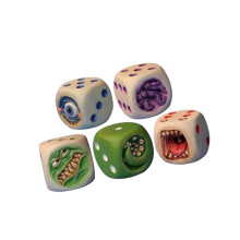 Halloween Duivel Dobbelstenen 3x3x3cm Hars Spel Dobbelstenen-B