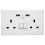 Επιτοίχια βάση USB με διπλές πρίζες και θύρες USB, λεπτή πρίζα εξοικονόμησης χώρου 4