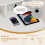 Costway Vanity Desk With Mirror and Lights Dressing Table with Stool Charging Station 8