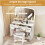 Costway Vanity Desk With Mirror and Lights Dressing Table with Stool Charging Station 7