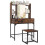 Costway Vanity Desk With Mirror and Stool Dressing Table With Power Outlets 1