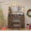 Costway Vanity Desk With Mirror and Lights Dressing Table with Stool Charging Station 5