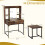 Costway Vanity Desk With Mirror and Stool Dressing Table With Power Outlets 2