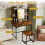 Costway Vanity Desk With Mirror and Stool Dressing Table With Power Outlets 6