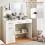 Costway Dressing Table with Mirror Modern Makeup Table With USB & Type-C Ports 5