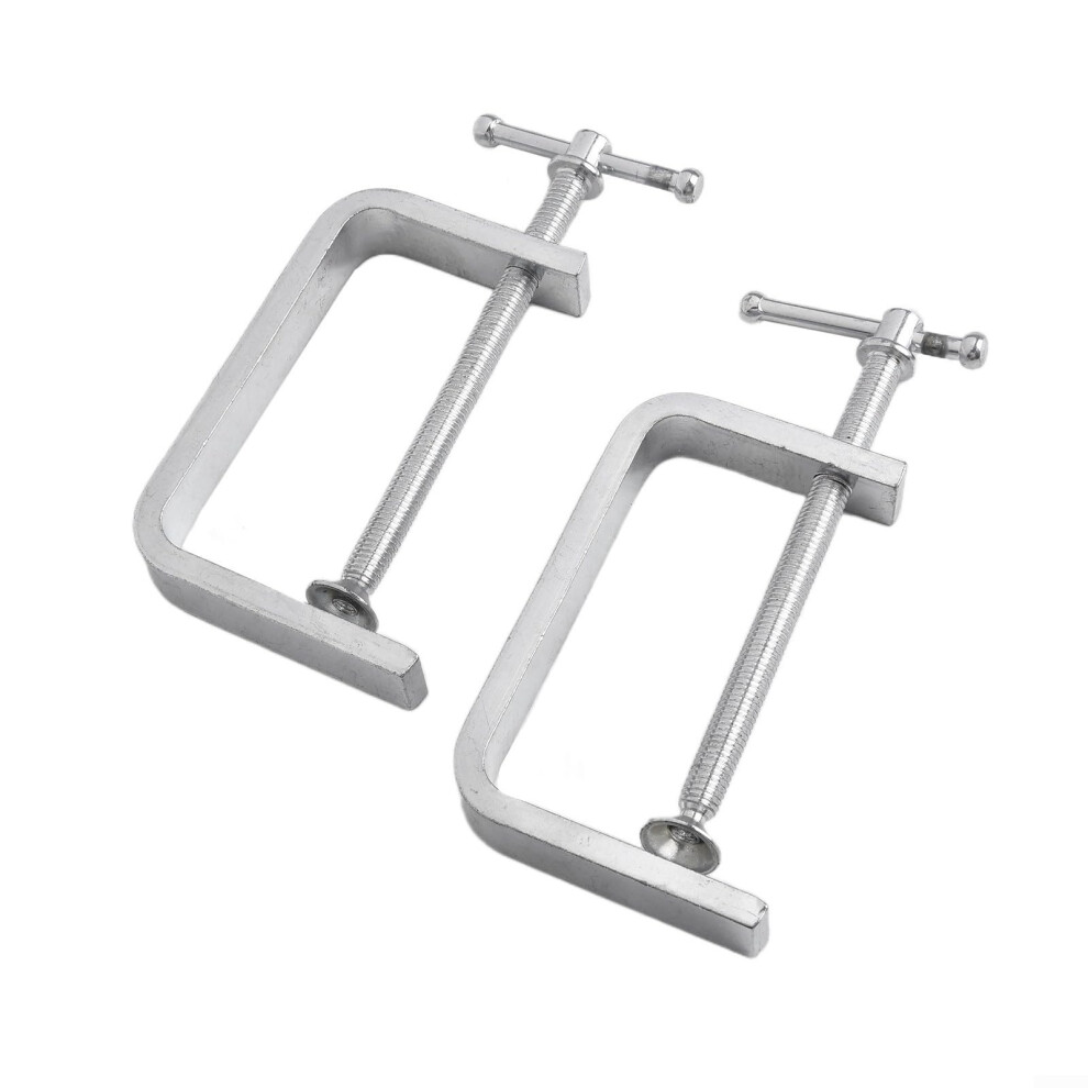 2Piece 50100Mm Alloy Steel Cclamp Set For Woodworking, Plastic Drilling, And Metal Fixing With Stable Clamping (085Mm) 9339159621080