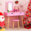 Costway 2-in-1 Vanity Set for Kids Dressing Table and Stool With 2 Large Drawers 7