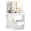 Costway Vanity Desk Dressing Table With Storage Stool and Lighted Mirror 1