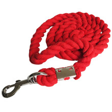 Thick Horse Leading Rope Cotton Weave, Braided Cotton Leading Rope For Equestrians, With Swivels And Buckles