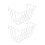 White Grid Design Iron Hanging Basket With Sturdy-S White 1