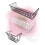 White Grid Design Iron Hanging Basket With Sturdy-S White 5