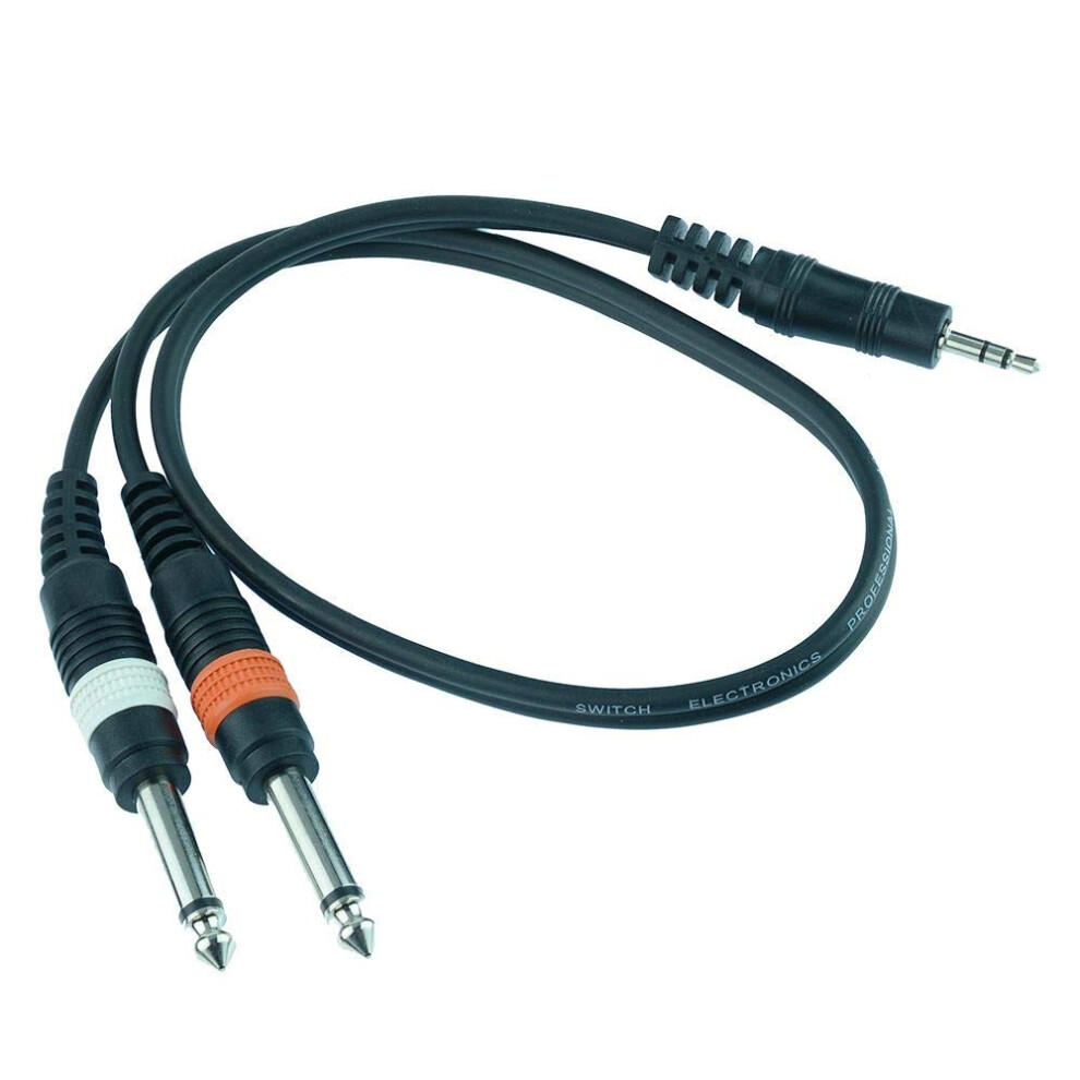 3.5Mm Stereo To 2 X 6.35Mm Mono Jack Splitter Y Cable, 3M Length, Connects Audio Output To Pc/Laptop 9339159621639