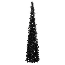 5FT Skinny Christmas Decor, PopUp Christmas Tree with Easy Assembly for Indoor Areas, Collapsible Tinsel Tree for Christmas Party