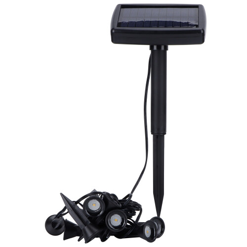 Ensemble de projecteurs paysagers solaires étanches IP65 avec angle de faisceau réglable et batterie longue durée, système d'éclairage 2