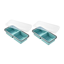 2 Stuks Food Grade Siliconen Diepvriezers Container Inclusief-B