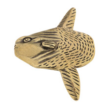 Metall-Tierstatuen, Mondfisch-Figuren, Skulpturen, Ornamente für