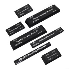 7pcs Black EVA Sanding Block Set For Wet/Dry Woodworking And Auto Body Flexible Kit For Finish And Surface Prep